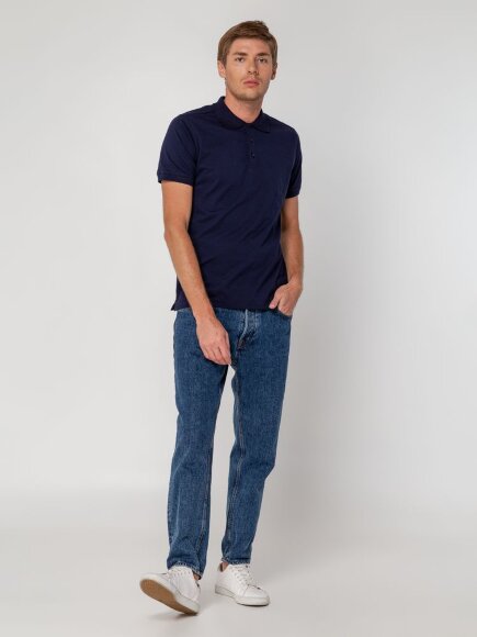 Рубашка поло мужская Virma Stretch, темно-синяя Рубашка поло мужская Virma Stretch, темно-синяя