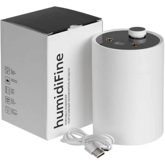 Переносной увлажнитель-ароматизатор humidiFine, белый Переносной увлажнитель-ароматизатор humidiFine, белый