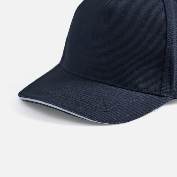 Бейсболка Long Beach, темно-синяя с белым