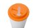 Пластиковый стакан Take away с двойными стенками и крышкой с силиконовым клапаном, 350 мл, белый/оранжевый