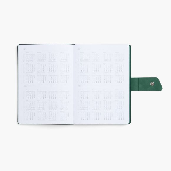 Ежедневник Boom, недатированный, черный с зеленым