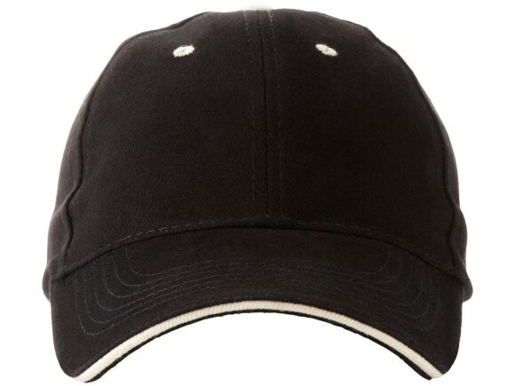 Бейсболка New Castle 6-ти панельная, черный/натуральный