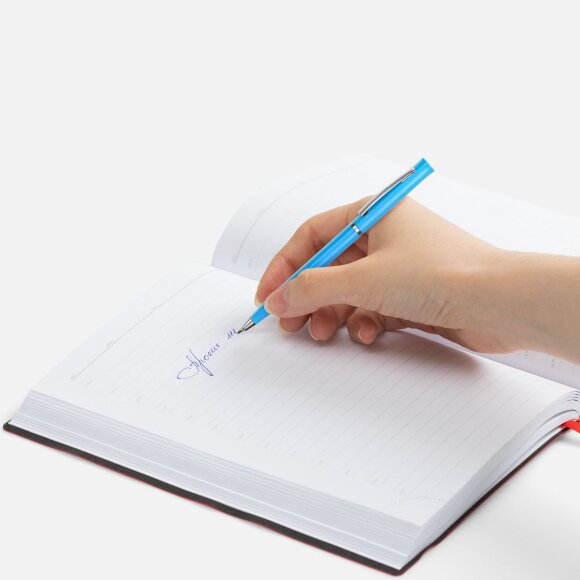 Ручка шариковая Euro Chrome, голубая Ручка шариковая Euro Chrome, голубая