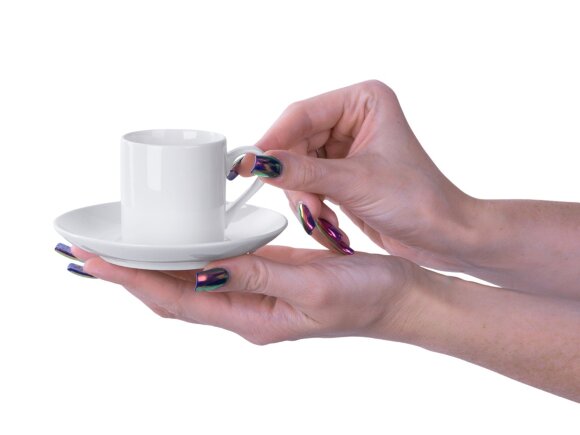 Кофейная пара прямой формы Espresso, 100мл, белый Кофейная пара прямой формы Espresso, 100мл, белый