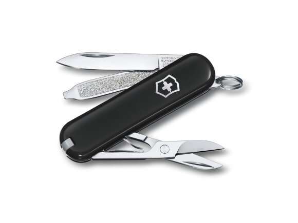Нож-брелок VICTORINOX Classic SD Colors Dark Illusion, 58 мм, 7 функций, чёрный Нож-брелок VICTORINOX Classic SD Colors Dark Illusion, 58 мм, 7 функций, чёрный