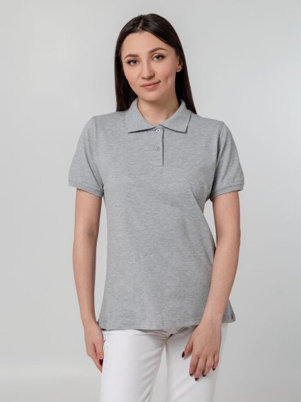 Рубашка поло женская Virma Stretch Lady, серый меланж Рубашка поло женская Virma Stretch Lady, серый меланж
