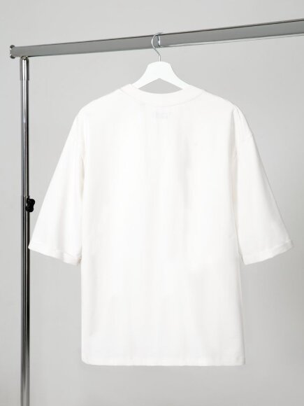 Футболка оверсайз унисекс Kosmos 2.0, кремовая Футболка оверсайз унисекс Kosmos 2.0, кремовая