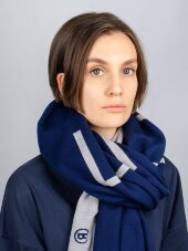 Шарф Bereg, серый с синим Шарф Bereg, серый с синим