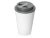 Пластиковый стакан Take away с двойными стенками и крышкой с силиконовым клапаном, 350 мл, белый/серый