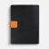 Ежедневник Boom, недатированный, черный с оранжевым
