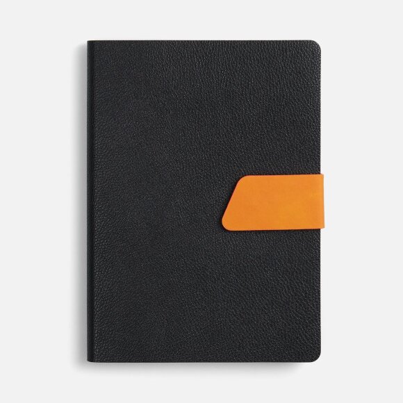 Ежедневник Boom, недатированный, черный с оранжевым Ежедневник Boom, недатированный, черный с оранжевым