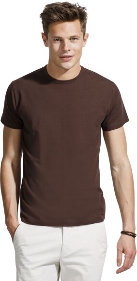Футболка мужская Milano 190, темно-коричневая (шоколад) Футболка мужская Milano 190, темно-коричневая (шоколад)
