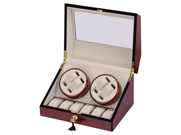 Шкатулка для часов с автоподзаводом Цюрих, красное дерево Шкатулка для часов с автоподзаводом Цюрих, красное дерево