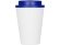 Пластиковый стакан Take away с двойными стенками и крышкой с силиконовым клапаном, 350 мл, белый/синий