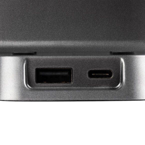 Зарядная станция с часами E-Store для смартфона, часов и наушников, черная