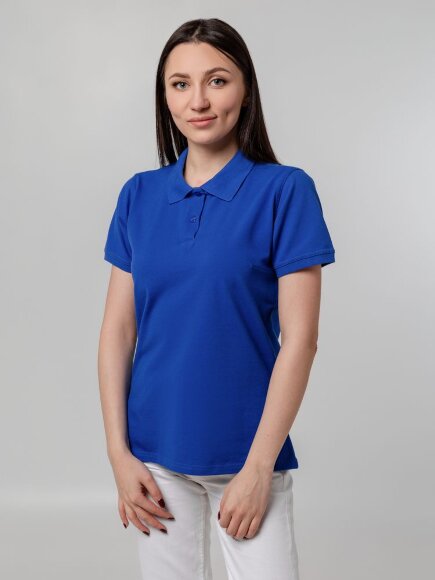 Рубашка поло женская Virma Stretch Lady, ярко-синяя Рубашка поло женская Virma Stretch Lady, ярко-синяя