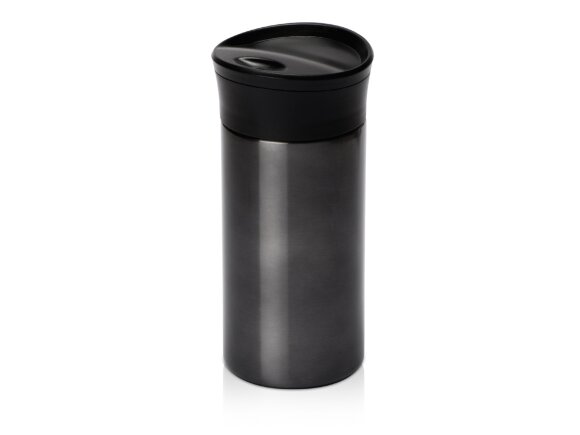 Вакуумная термокружка с кнопкой Upgrade, Waterline, тубус, матовая сталь