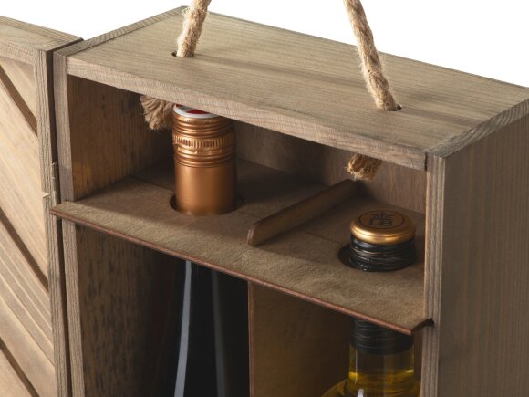 Коробка подарочная из массива дерева для 2х бутылок Коробка подарочная из массива дерева для 2х бутылок