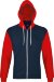 Толстовка на молнии Silver 280 темно-синяя с красным