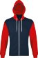 Толстовка на молнии Silver 280 темно-синяя с красным