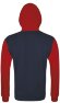 Толстовка на молнии Silver 280 темно-синяя с красным