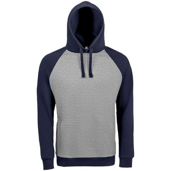 Толстовка унисекс Seattle, серый меланж с темно-синим Толстовка унисекс Seattle, серый меланж с темно-синим
