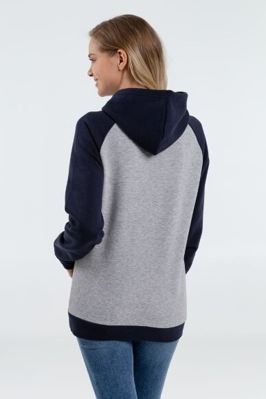 Толстовка унисекс Seattle, серый меланж с темно-синим Толстовка унисекс Seattle, серый меланж с темно-синим