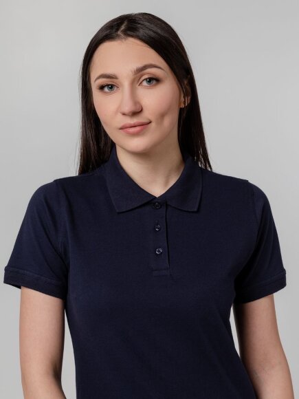 Рубашка поло женская Virma Stretch Lady, темно-синяя Рубашка поло женская Virma Stretch Lady, темно-синяя