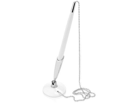 Ручка шариковая на подставке Холд, белый Ручка шариковая на подставке Холд, белый