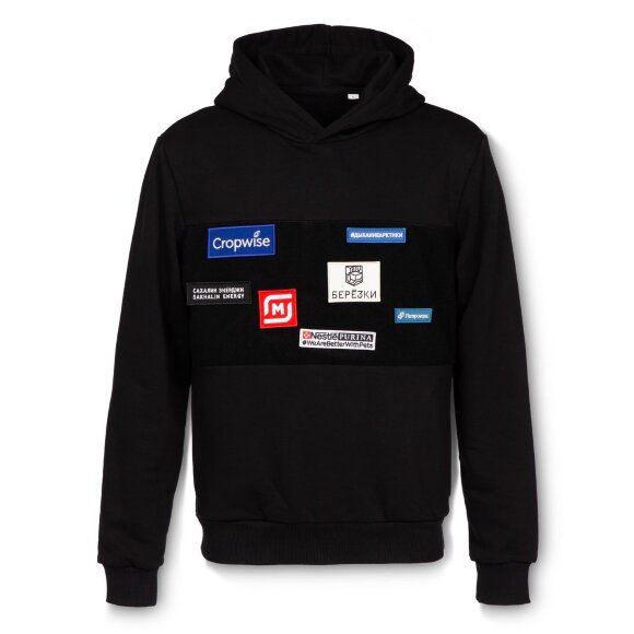 Худи унисекс Patch Catcher со вставкой из липучки, черное Худи унисекс Patch Catcher со вставкой из липучки, черное