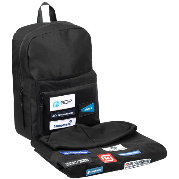 Худи унисекс Patch Catcher со вставкой из липучки, черное Худи унисекс Patch Catcher со вставкой из липучки, черное