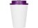 Пластиковый стакан Take away с двойными стенками и крышкой с силиконовым клапаном, 350 мл, белый/фиолетовый