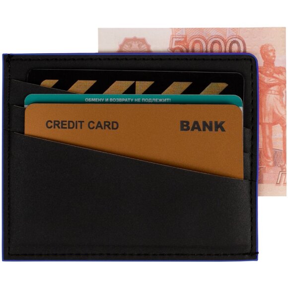 Картхолдер Multimo, черный с синим Картхолдер Multimo, черный с синим