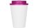 Пластиковый стакан Take away с двойными стенками и крышкой с силиконовым клапаном, 350 мл, белый/фуксия