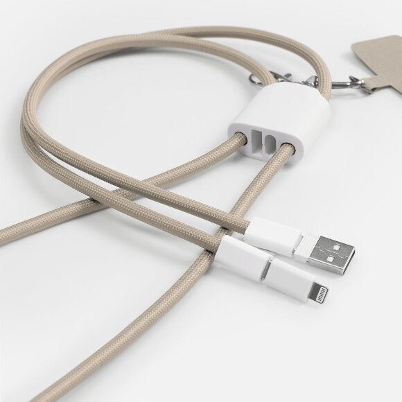 Кабель-ланьярд energyFlex Pro, серо-бежевый Кабель-ланьярд energyFlex Pro, серо-бежевый
