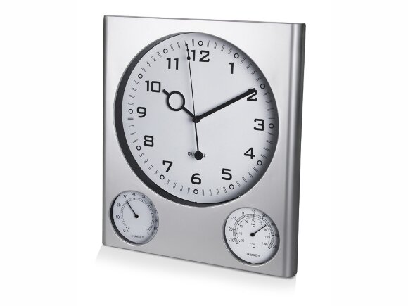 Погодная станция настенная Патерна, серебристый (Р) Погодная станция настенная Патерна, серебристый (Р)