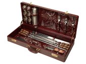 Набор подарочный, 041-6м/0,5 серебро, темно-бордовый Набор подарочный, 041-6м/0,5 серебро, темно-бордовый