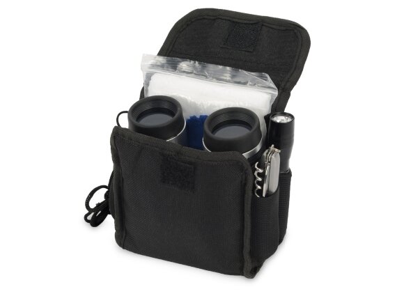 Набор путешественника: бинокль 4х30, мультиинструмент, фонарь, компас, дождевик, салфетка Набор путешественника: бинокль 4х30, мультиинструмент, фонарь, компас, дождевик, салфетка