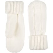 Варежки Knit Beat, белые (молочные)