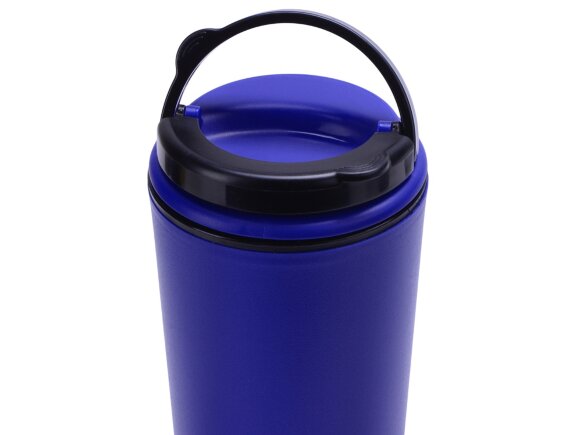 Стакан-тамблер Moment с кофейной крышкой, 350 мл, синий