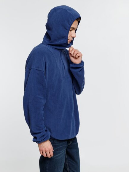 Анорак флисовый унисекс Fliska, темно-синий Анорак флисовый унисекс Fliska, темно-синий