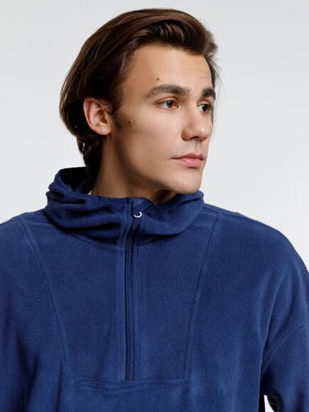 Анорак флисовый унисекс Fliska, темно-синий Анорак флисовый унисекс Fliska, темно-синий