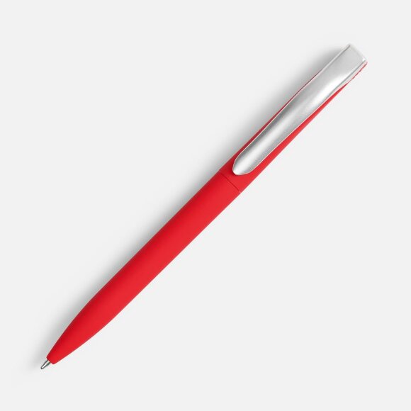 Ручка шариковая Pin Soft Touch, красная