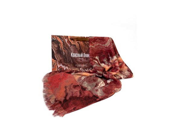 Мужской шарф Красный Оникс Мужской шарф Красный Оникс