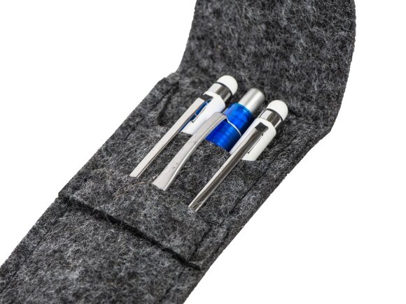 Футляр для ручек из RPET-фетра Felt, серый Футляр для ручек из RPET-фетра Felt, серый