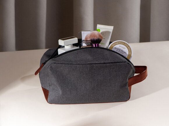 Несессер Fabrizio, серый/коричневый Несессер Fabrizio, серый/коричневый