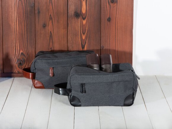 Несессер Fabrizio, серый/коричневый Несессер Fabrizio, серый/коричневый