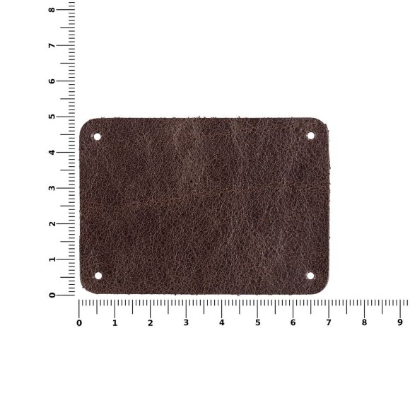 Лейбл кожаный Beta, XL, коричневый