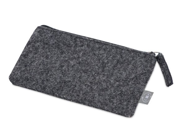 Пенал из RPET-фетра Felt, серый Пенал из RPET-фетра Felt, серый