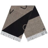 Палантин Charming, черный с бежевым Палантин Charming, черный с бежевым